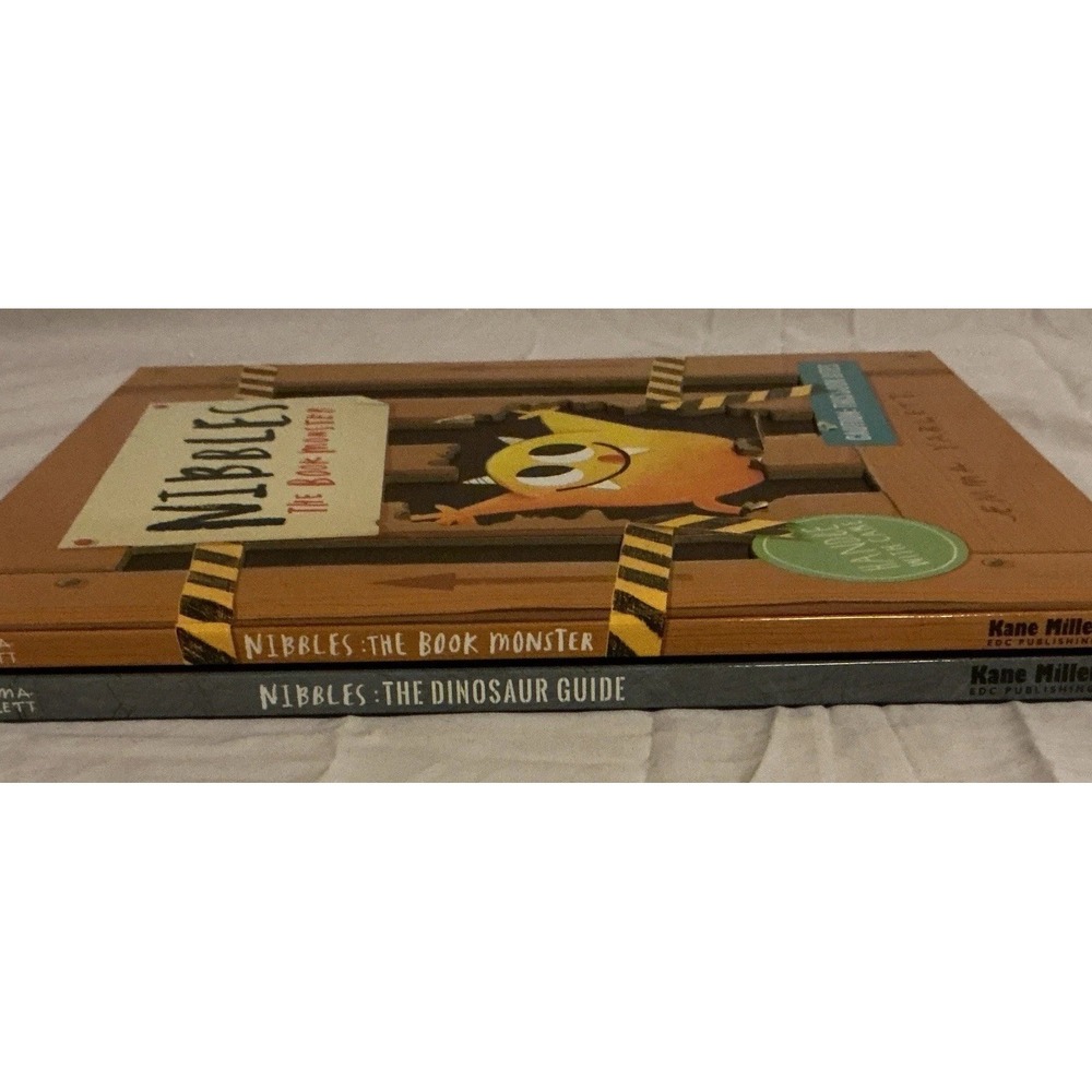 Nibbles The Book Monster Books Flaps Funny Bedtime Kids Hardback, Lot Of 2 - Picture 10 of 13